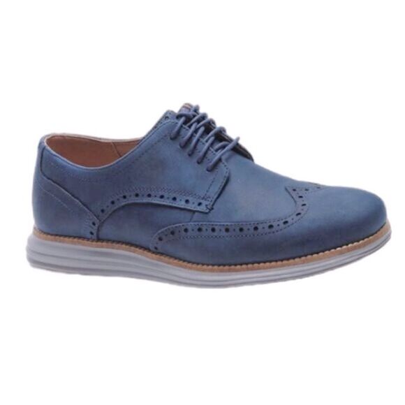 Cole Haan Shoes Men’s Size 9 Lunargrand Suede Wingtip Oxford - Picture 1 of 11